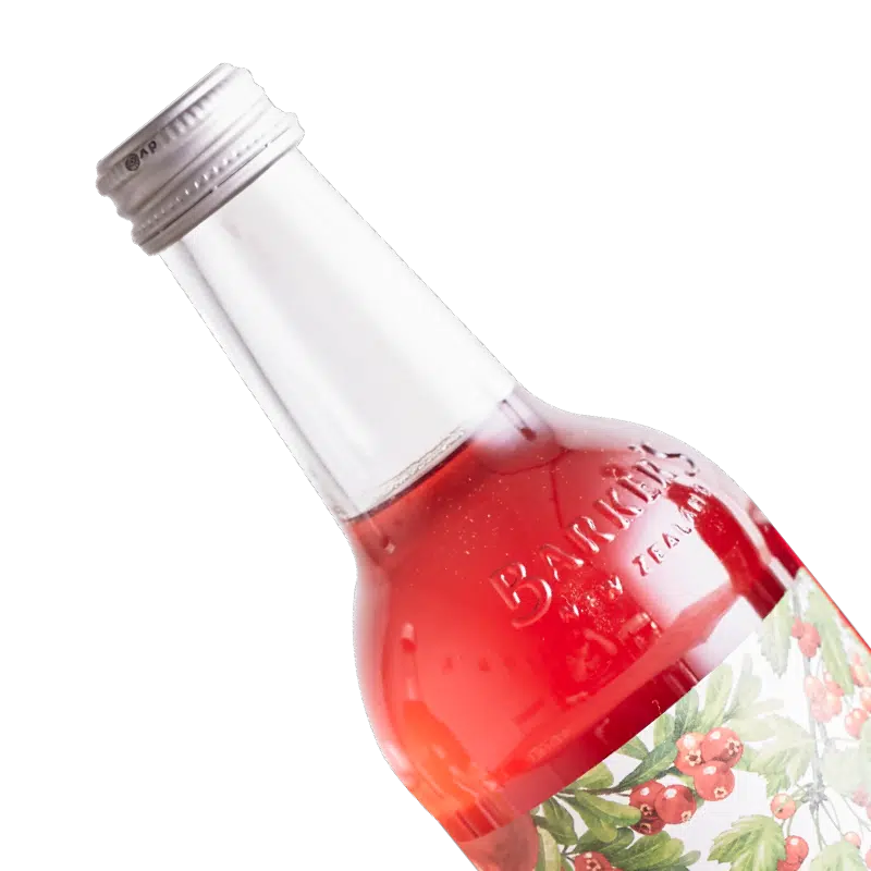A close-up of a bottle of Barkers New Zealand