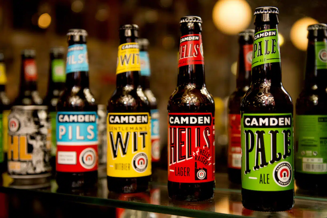 A selection of Camden Brewery beers in Croxsons bottles