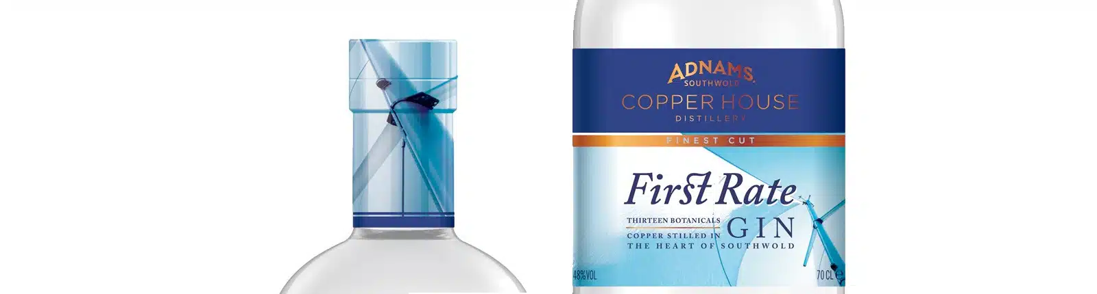 Adnams gin glass bottle