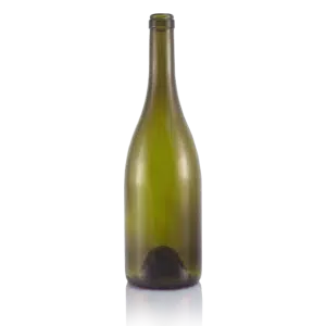 Tall green glass bottle