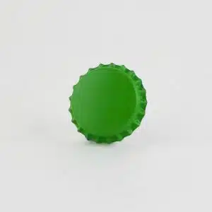 Bright green crown cap with a smooth, glossy finish.